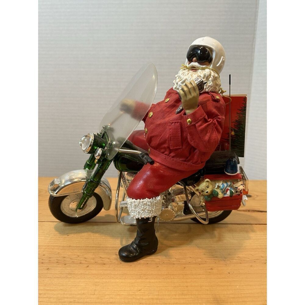 Possible Dreams Clothtique 1999 North Pole Patrol Santa Motorcycle #713196
